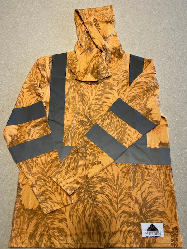 MEYDEN High-Visibility Performance Hoodie with Integrated Face Cover - HIBISCUS